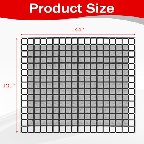120" x 144" Truck Bed Cargo Net with 1500LBS Capacity