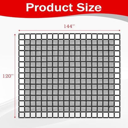120" x 144" Truck Bed Cargo Net with 1500LBS Capacity