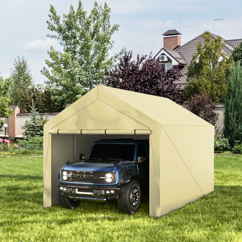 10x20 ft Heavy Duty Carport with Removable Sidewalls
