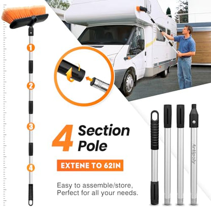 62" Car Wash Brush with Extension Pole