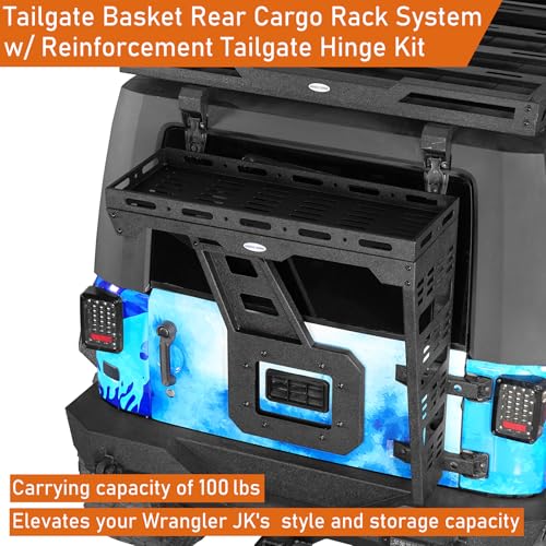 JK Spare Tire Cargo Basket Rack for 2007