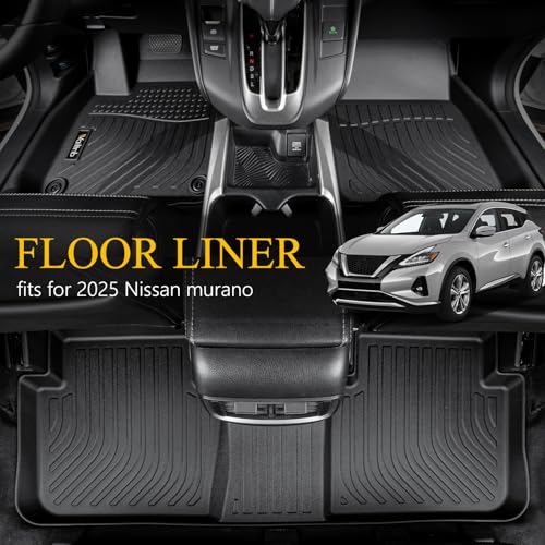 Floor Mats for Nissan Murano 2025 2026 Waterproof Durable All Weather Automotive Floor Liner Cargo Mat Custom Fit Car Mat for Murano Accessories Black