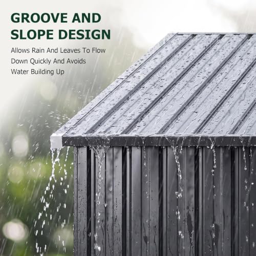8'x10' Lean to Shed Metal Storage Shed with Floor