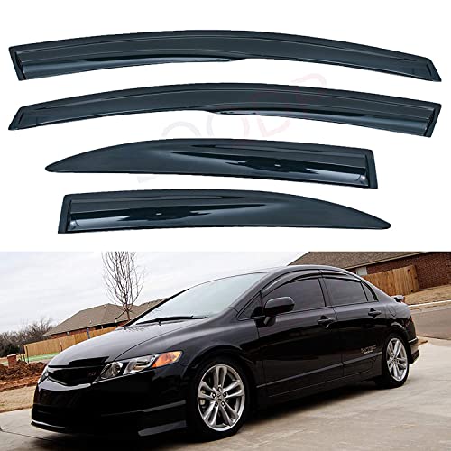4pcs JDM Window Visors Rain Guards for 2006 (4 Count)