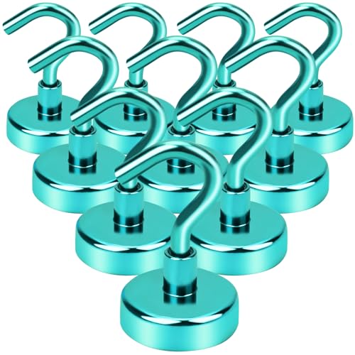 Magnetic Hooks 10pcs 30lbs+ Cruise Essentials 2026 Magnet Hook Green (10 Count)