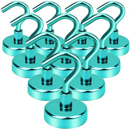 Magnetic Hooks 10pcs 30lbs+ Cruise Essentials 2026 Magnet Hook Green (10 Count)