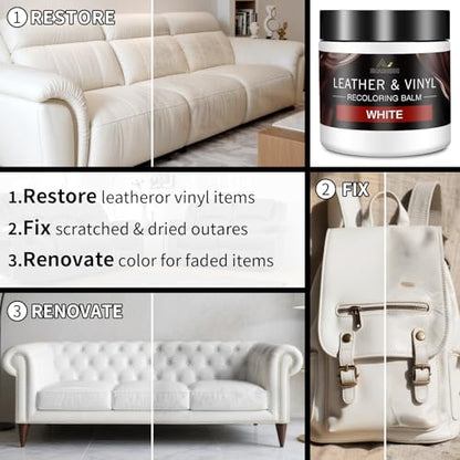 Leather Recoloring Balm and Scratch Repair Kit