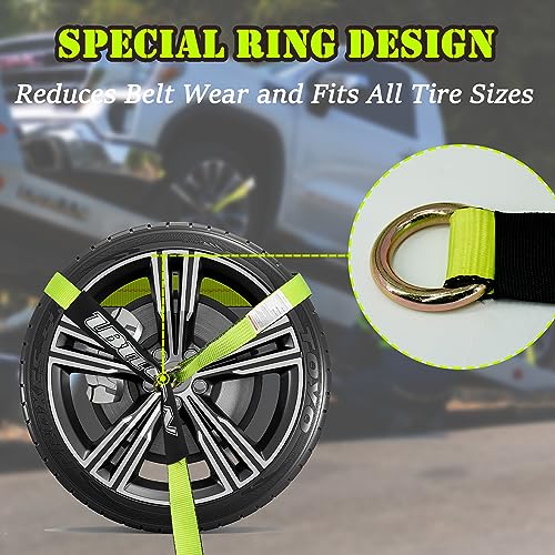 4 Pack Car Tie Down Straps for Trailers (4 Count)