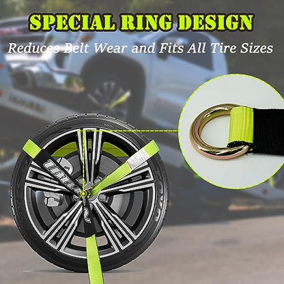 4 Pack Car Tie Down Straps for Trailers (4 Count)
