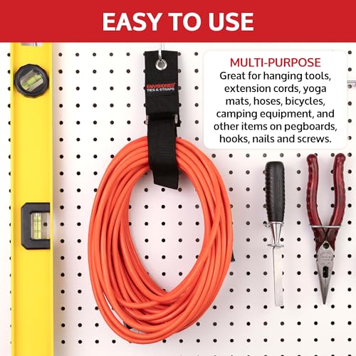 Heavy Duty Hanging Storage Cinch Straps with Metal Buckle (4 Count)