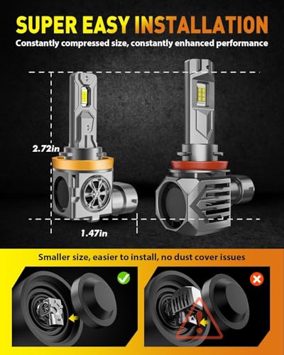 Upgraded H11 H9 Bulbs