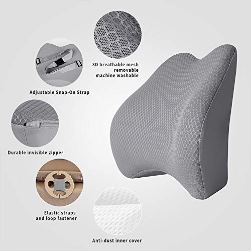 Memory Foam Lumbar Support Pillow for Car