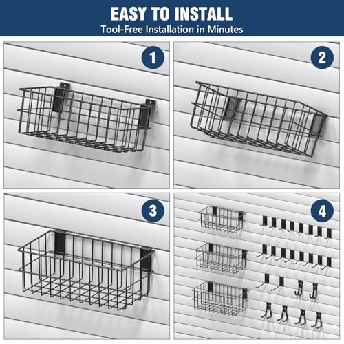 Slatwall Accessories 24 Pack and Slatwall Baskets 3 Pack (27 Count)