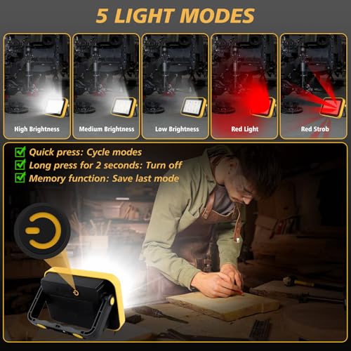 2 Pack Rechargeable LED Work Light (2 Count)