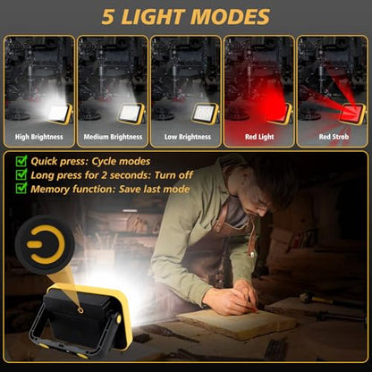 2 Pack Rechargeable LED Work Light (2 Count)