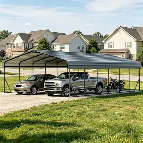 20x30FT Metal Carport with Vertical Roof