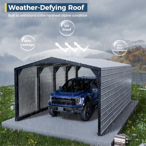Military Grade Metal Carport 12x20 FT