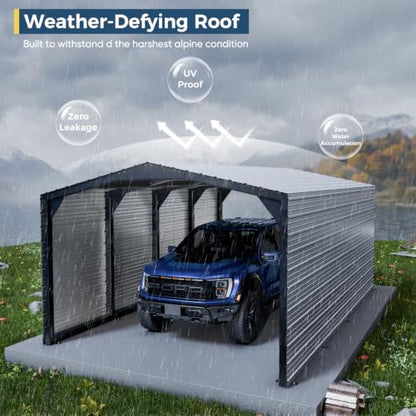 Military Grade Metal Carport 12x20 FT
