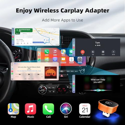 2026 Upgarded】 Wireless CarPlay Adapter for iPhone