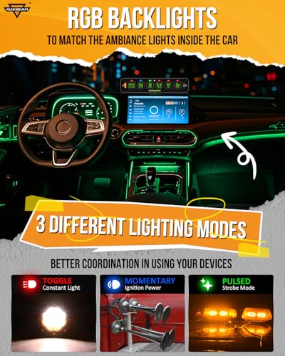 AS R60 Slim 6 Gang Switch Panel with RGB Backlight Memory Function