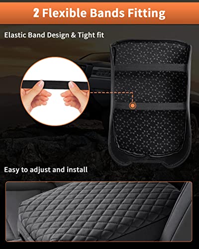Custom for Center Console Cover Nissan Frontier 2025 2024 2023 2022 Armrest Cushion Pad Cover PU Leather Frontier Accessories 2025 2026 Car Armrest Seat Box Cover Protector Anti