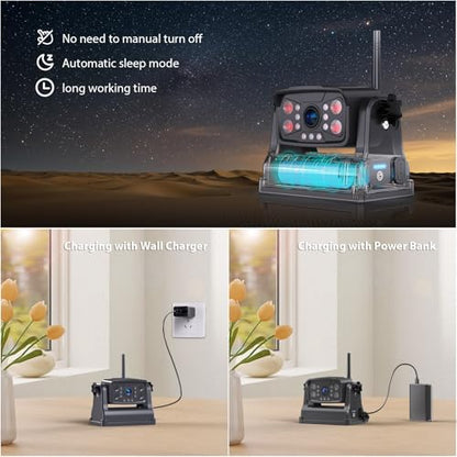 Magnetic Wireless RV Backup Camera System (2 Count)