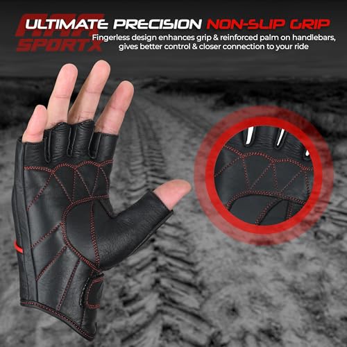 Motorcycle Gloves Men's Leather Motorbike Gloves Touchscreen Function