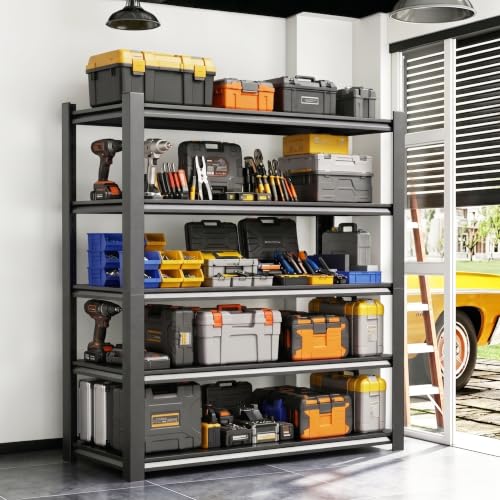 63" H Heavy Duty Metal Garage Shelving 2500LBS
