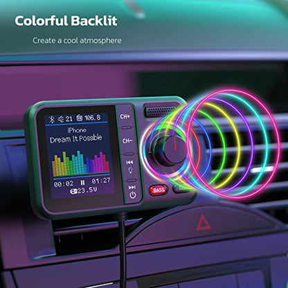Bluetooth Car Adapter with Large Color Screen
