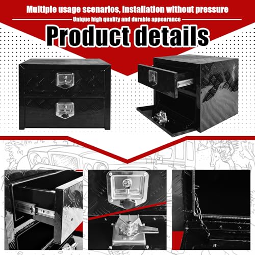 Underbody Truck Tool Box 36"x 18"x 20" Heavy Duty Double