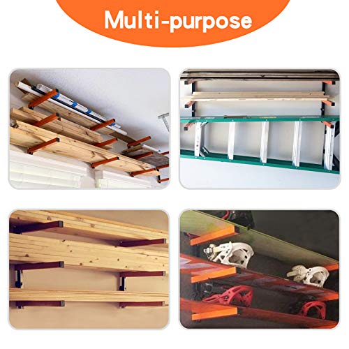 Wall Mount Wood Organizer and Lumber Storage Rack with 3 (4 Count)