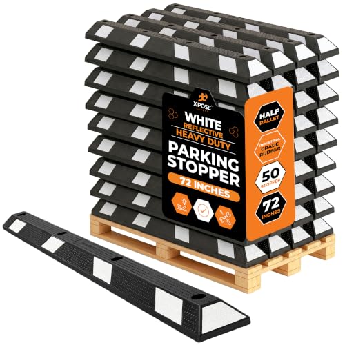 72" Heavy Duty Rubber Parking Stopper (50 Count)