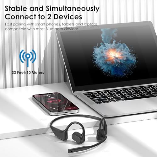 Open Ear Headphones with Mic