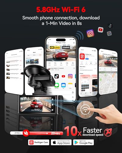 4K STARVIS 2 Dashcam Front Rear