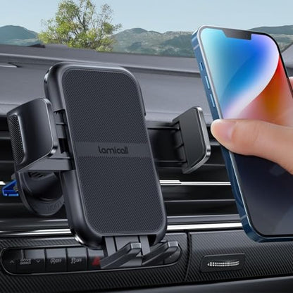 2026 Wider Clamp & Metal Hook Car Phone Holder Vent Accessories