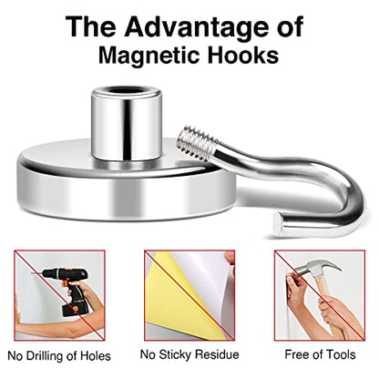 Magnetic Hooks 85Lbs+ Heavy Duty Magnet Hook for Cruise Cabins