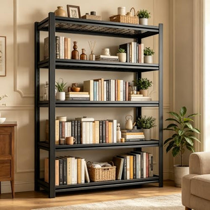 Heavy Duty Metal Bookshelf Adjustable Storage Shelving Unit for Home Office