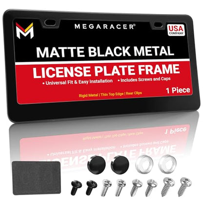 Premium Matte Black License Plate Frame