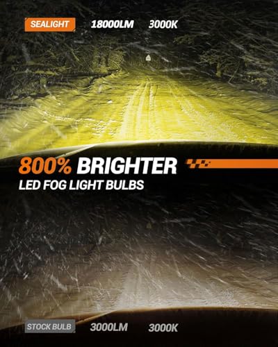 5201 5202 LED Fog Light Bulbs Yellow (2 Count)