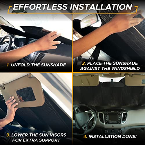 Accordion Sun Shade Windshield for Trucks