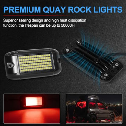 108 High Power LEDs per Pod 4Pods Red Rock Lights Ultra