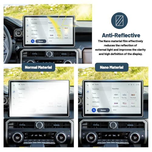 Screen Protector for Toyota Tacoma 14" Display Touchscreen Plastic Nano Films Compatible with 2024 2025 2026 Toyota Tacoma Accessories