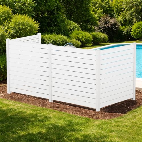 50" W x 48" H Outdoor Privacy Screen with Aluminum Posts (9600 sq inches)