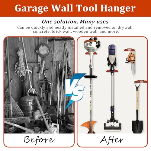 2 Pack Heavy Duty Weed Eater Hanger Wall Mount for Trimmers and Tools (7.7603 Ounce)