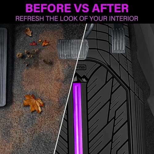 Metal Medium Rubber Floor Mats for Car Heavy Duty Car Mats All Weather (4 Count)