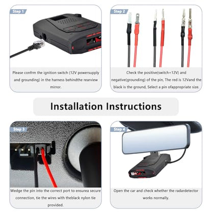 13.8" Radar Detector Hardwire Power Cord
