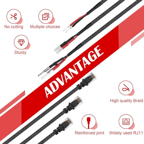 14" Upgraded Mirror Plug Wire Tap for Escort (4 Foot)
