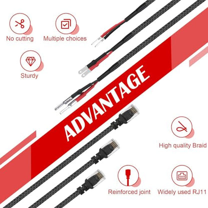 14" Upgraded Mirror Plug Wire Tap for Escort (4 Foot)