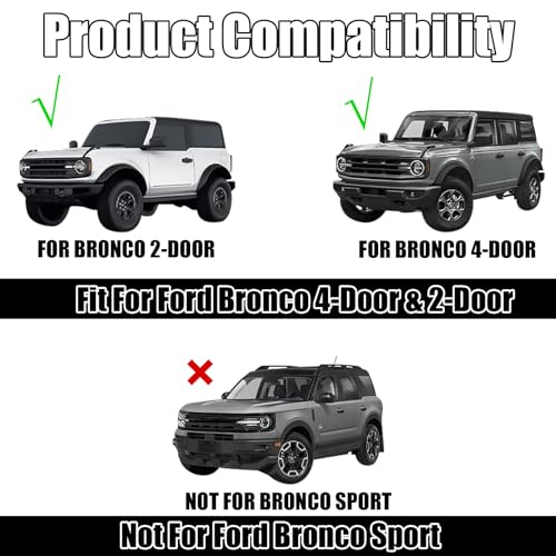 Hood Deflector Hood Protector for Bronco 2