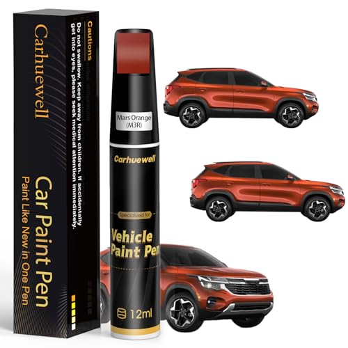 M3R) Mars Orange Touch Up Paint Compatible with Kia, Exact Match Car Paint Pen Automotive Scratch Repair Remover Kit Quick & Easy Solution for Vehicle Chips and Nicks